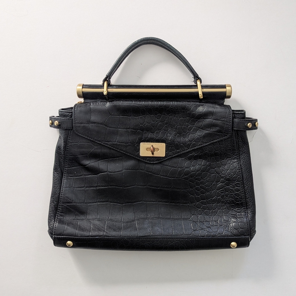 BCBG Max Azria Black Leather Satchel